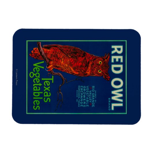 Rotes Schälpflanzchen Magnet (Horizontal)