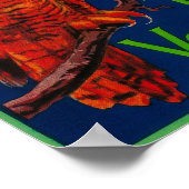 Rotes Schälpflanzchen Poster (Ecke)