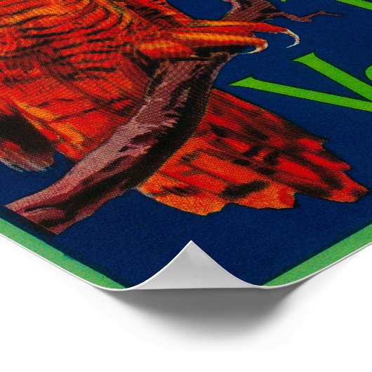 Rotes Schälpflanzchen Poster (Ecke)