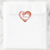 Rotes Scharlachrot Herz-Aufkleber (Tasche)