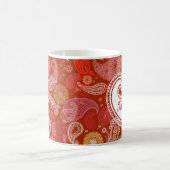 Rotes Scharlachrot Paisley Kaffeetasse (Mittel)