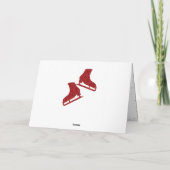 Rotes Schaumeis Skaten Weihnachtskarte Feiertagskarte (Rückseite)