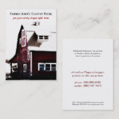 Rotes Scheunen-Land-lebender landwirtschaftlicher Visitenkarte (Vorne/Hinten)