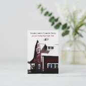 Rotes Scheunen-Land-lebender landwirtschaftlicher Visitenkarte (Stehend Vorderseite)