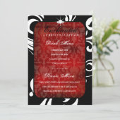 rotes schickes Abendessen des Menükarte (Stehend Vorderseite)