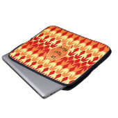 Rotes Schiff und Gelber Pfeil Laptopschutzhülle (Vorne Knopf)