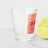 Rotes Schilf-Glas Schnapsglas (Links)