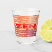 Rotes Schilf-Glas Schnapsglas (Vorderseite)