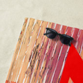 Rotes Schilfhandtuch Strandtuch (Beispiel)