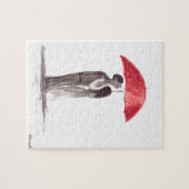 Rotes Schirmpaar Puzzle (Horizontal)