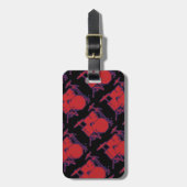 Rotes Schlagzeug Gepäckanhänger (Vorderseite vertikal)