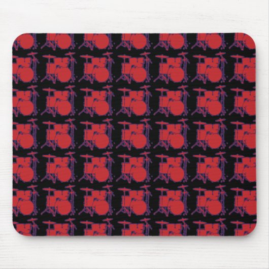 Rotes Schlagzeug Mousepad (Vorne)