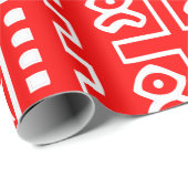 Rotes Schlamm-Stoff-Muster Geschenkpapier (Rolleneckpunkt)