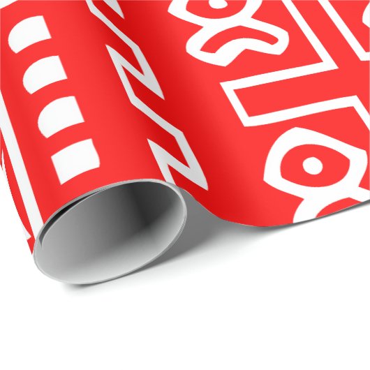 Rotes Schlamm-Stoff-Muster Geschenkpapier (Rolleneckpunkt)