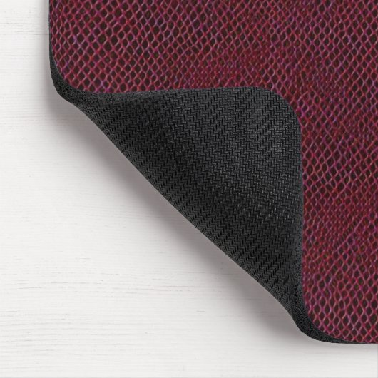 Rotes Schlangen-Haut-Leder Mousepad (Ecke)