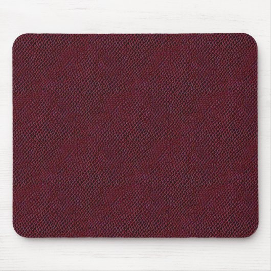 Rotes Schlangen-Haut-Leder Mousepad (Vorne)