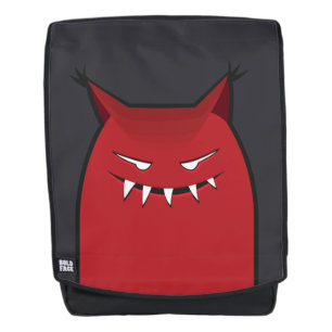 Rotes schlechtes Monster mit den spitzen Ohren Rucksack