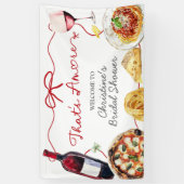 Rotes Schleife Coquette Amore großes Bannerschild Banner (Vertikal)