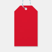 Rotes Schlicht Elegantes Minimalistisches Kalligra Geschenkanhänger (Rückseite)