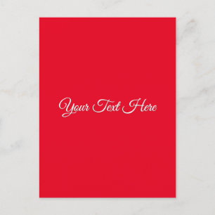 Rotes Schlicht Elegantes Minimalistisches Kalligra Postkarte