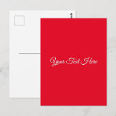 Rotes Schlicht Elegantes Minimalistisches Kalligra Postkarte (Vorne/Hinten)