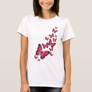 Rotes Schmetterling-Ästhetik-T-Shirt für Frauen T-Shirt