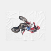 Rotes Schmutz-Fahrrad Fleecedecke (Vorderseite (Horizontal))