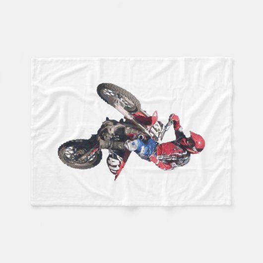 Rotes Schmutz-Fahrrad Fleecedecke (Vorderseite (Horizontal))