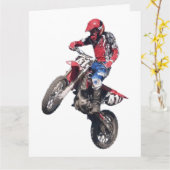 Rotes Schmutz-Fahrrad Karte (Gelbe Blume)