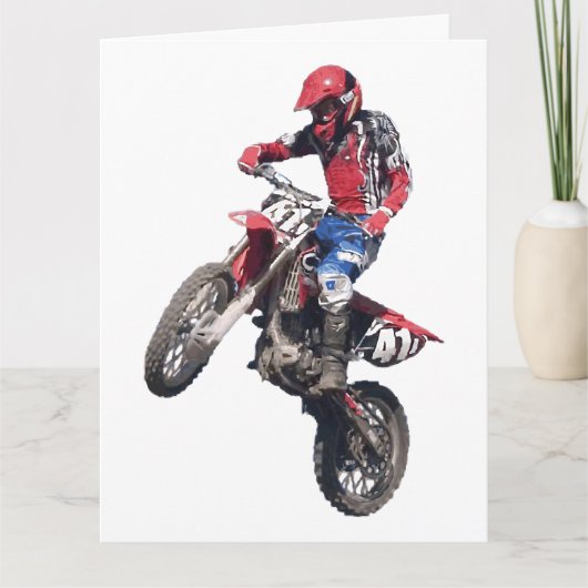 Rotes Schmutz-Fahrrad Karte (Vorderseite)