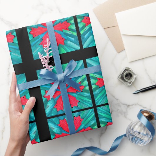 Rotes Schneeflocke-Packpapier Geschenkpapier (Schenken)