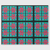 Rotes Schneeflocke-Packpapier Geschenkpapier (Flach)