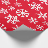 Rotes Schneeflocke-WeihnachtsPackpapier Geschenkpapier (Ecke)