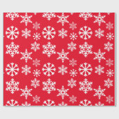 Rotes Schneeflocke-WeihnachtsPackpapier Geschenkpapier (Flach)