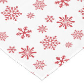 Rotes Schneeflockemuster - Weihnachtsgeschenke Kurzer Tischläufer (Ecke)