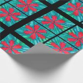 Rotes Schneeflocken-Geschenkpapier Geschenkpapier (Ecke)