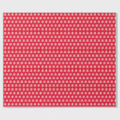 Rotes Schneeflocken-Wrap-Papier Geschenkpapier (Flach)