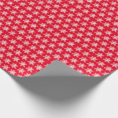 Rotes Schneeflocken-Wrap-Papier Geschenkpapier (Ecke)