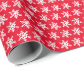 Rotes Schneeflocken-Wrap-Papier Geschenkpapier (Rolleneckpunkt)