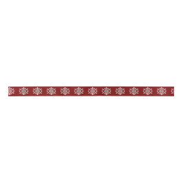 Rotes Schneeflockenband Satinband