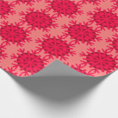 Rotes Schneeflockenpapier Geschenkpapier (Ecke)