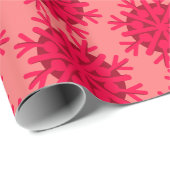 Rotes Schneeflockenpapier Geschenkpapier (Rolleneckpunkt)