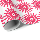 Rotes Schneeflockenpapier Geschenkpapier (Rolleneckpunkt)