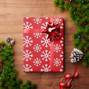 Rotes Schneepapier 30"x15" Geschenkpapier