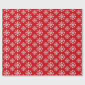 Rotes Schneepapier "x6" Geschenkpapier (Flach)