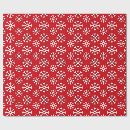 Rotes Schneepapier "x6" Geschenkpapier (Flach)