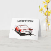 Rotes schnelles Auto genießen Ihre Karte (Gelbe Blume)