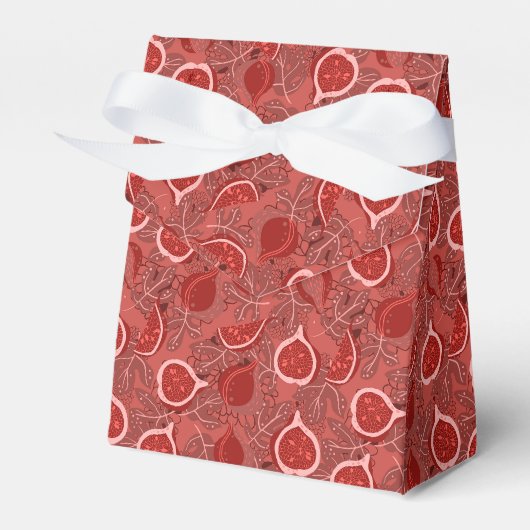 Rotes schönes Feigenfruchtmuster Geschenkschachtel (Vorderseite)