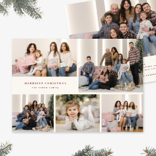 Rotes Schriftzug Frohe Weihnachten Fünf Fotos Coll