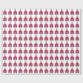 Rotes Schulhaus Geschenkpapier (Flach)